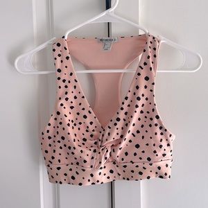 Polka dot sports bra